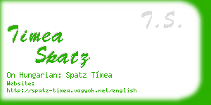 timea spatz business card